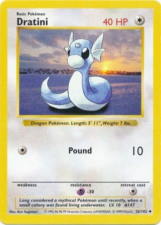 Dratini (26/102) [Base Set Shadowless Unlimited] | Silver Goblin