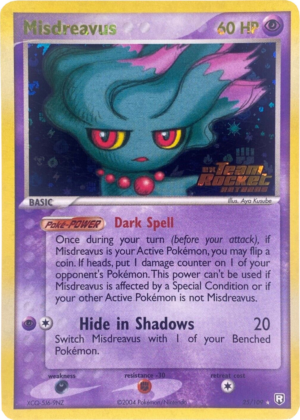 Misdreavus (25/109) (Stamped) [EX: Team Rocket Returns] | Silver Goblin