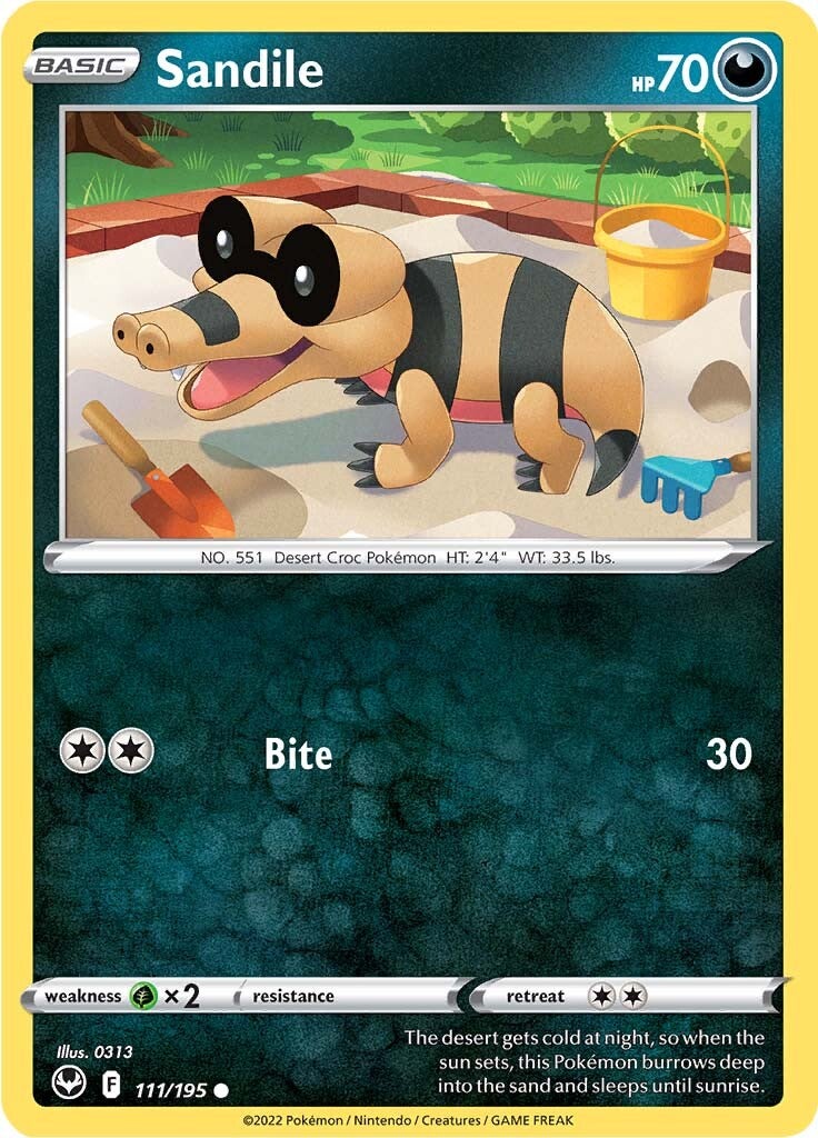 Sandile (111/195) [Sword & Shield: Silver Tempest] | Silver Goblin