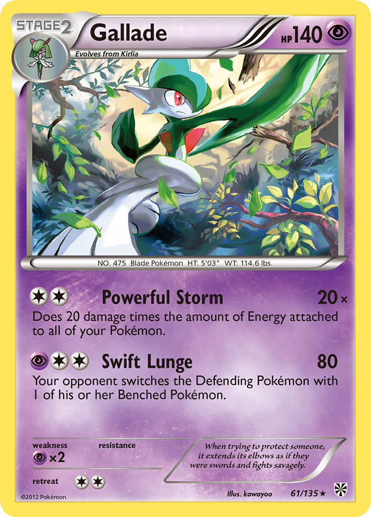 Gallade (61/135) [Black & White: Plasma Storm] | Silver Goblin