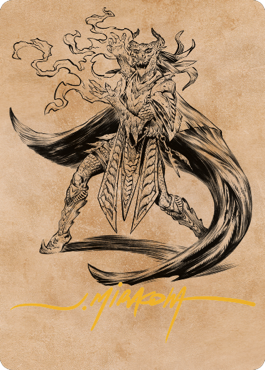 Livaan, Cultist of Tiamat Art Card (Gold-Stamped Signature) [Commander Legends: Battle for Baldur's Gate Art Series] | Silver Goblin