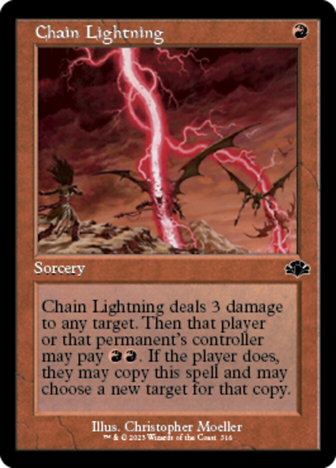 Chain Lightning (Retro) [Dominaria Remastered] | Silver Goblin