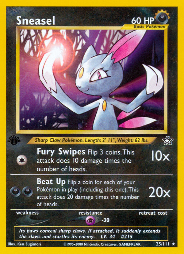 Sneasel (25/111) [Neo Genesis 1st Edition] | Silver Goblin