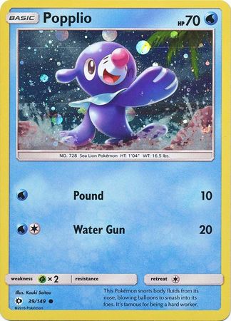 Popplio (39/149) (Cosmos Holo) [Sun & Moon: Base Set] | Silver Goblin