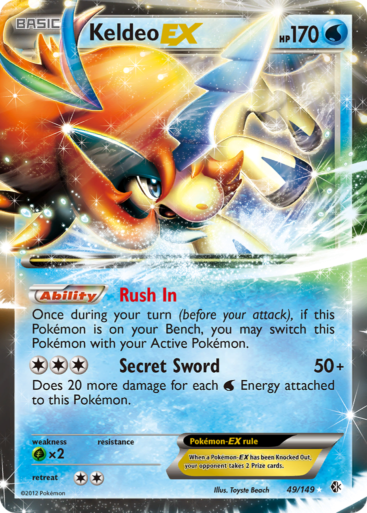 Keldeo EX (49/149) [Black & White: Boundaries Crossed] | Silver Goblin