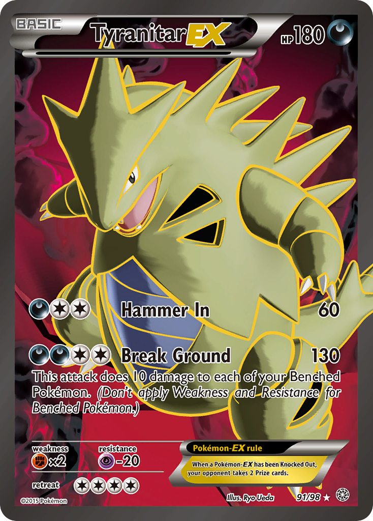 Tyranitar EX (91/98) [XY: Ancient Origins] | Silver Goblin