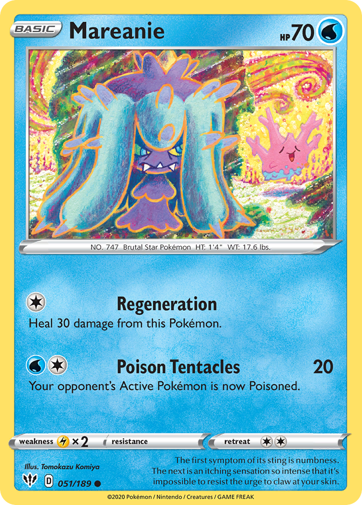 Mareanie (051/189) [Sword & Shield: Darkness Ablaze] | Silver Goblin