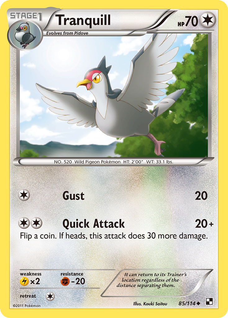 Tranquill (85/114) [Black & White: Base Set] | Silver Goblin