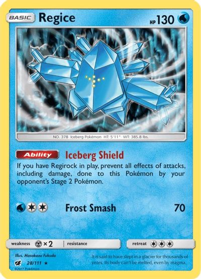 Regice (28/111) [Sun & Moon: Crimson Invasion] | Silver Goblin