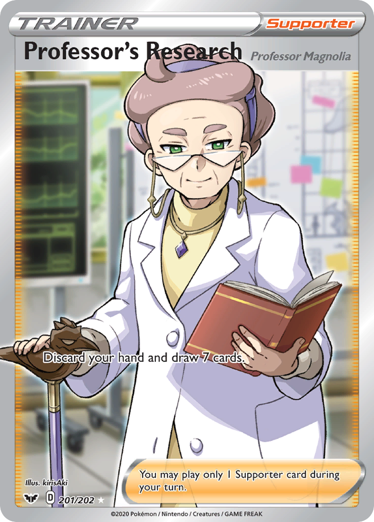 Professor's Research (201/202) (Professor Magnolia) [Sword & Shield: Base Set] | Silver Goblin