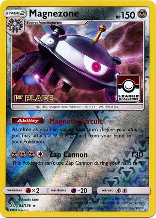 Magnezone (83/156) (League Promo 1st Place) [Sun & Moon: Ultra Prism] | Silver Goblin