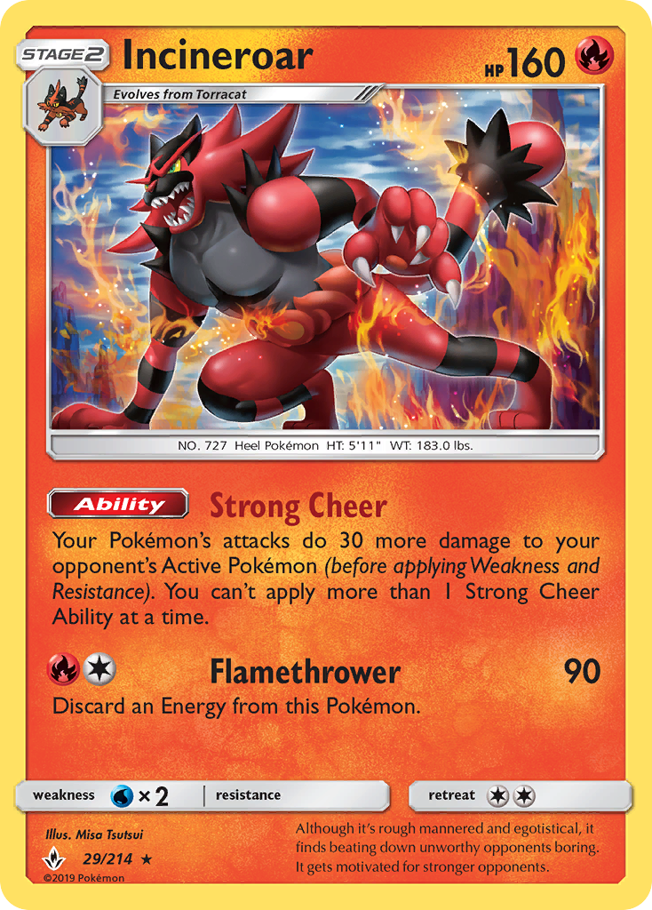 Incineroar (29/214) [Sun & Moon: Unbroken Bonds] | Silver Goblin