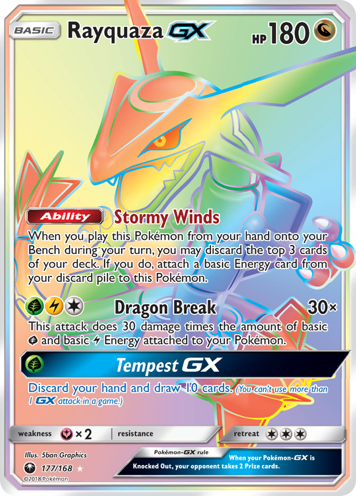 Rayquaza GX (177/168) [Sun & Moon: Celestial Storm] | Silver Goblin