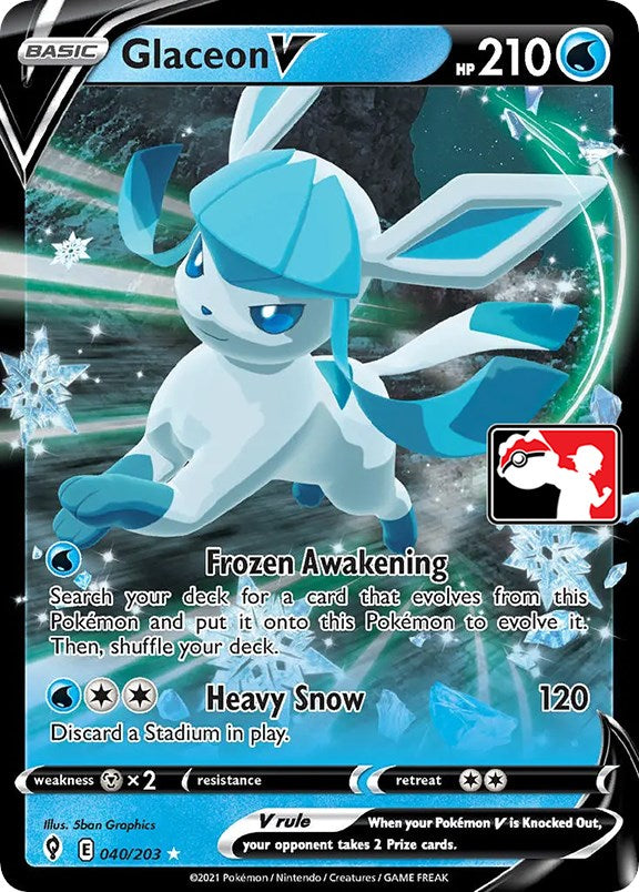 Glaceon V (040/203) [Prize Pack Series One] | Silver Goblin