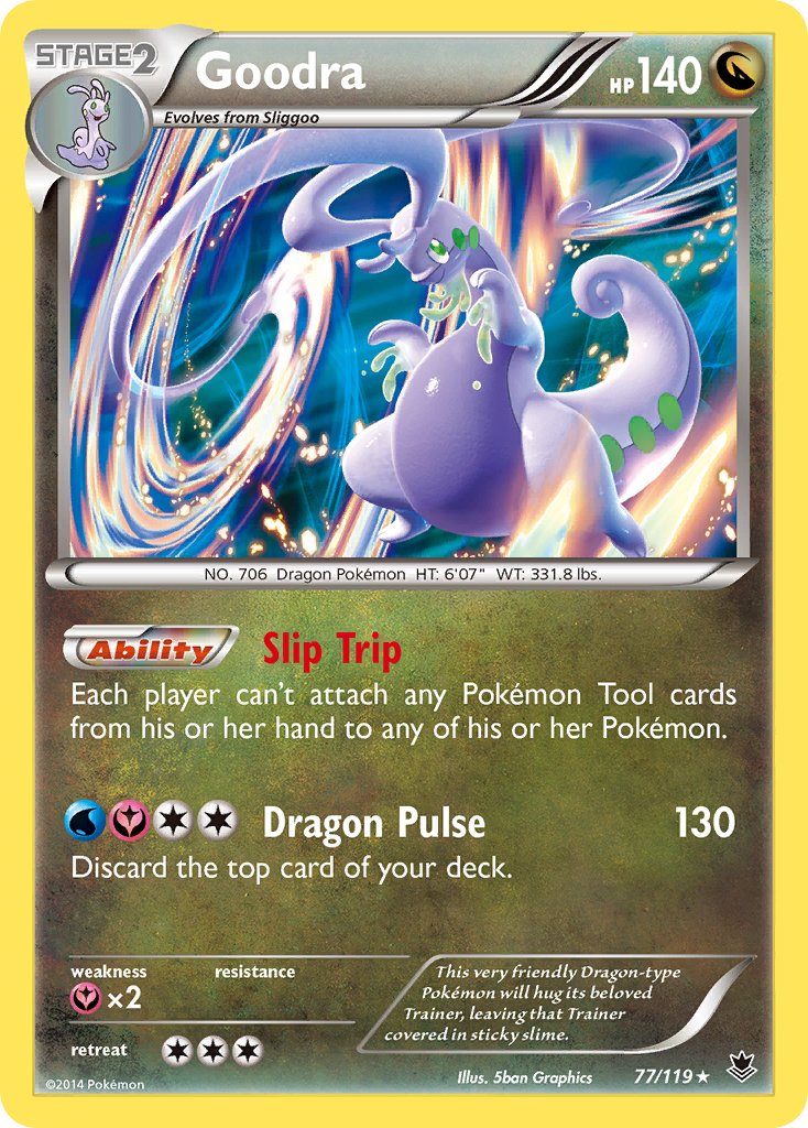 Goodra (77/119) (Cosmos Holo) (Blister Exclusive) [XY: Phantom Forces] | Silver Goblin