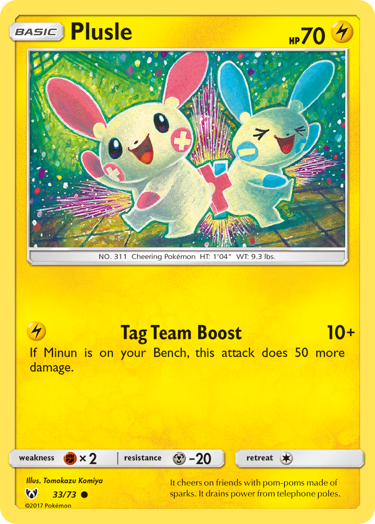 Plusle (33/73) [Sun & Moon: Shining Legends] | Silver Goblin