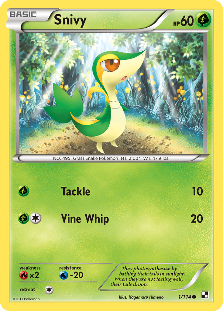 Snivy (1/114) (Cosmos Holo) [Black & White: Base Set] | Silver Goblin