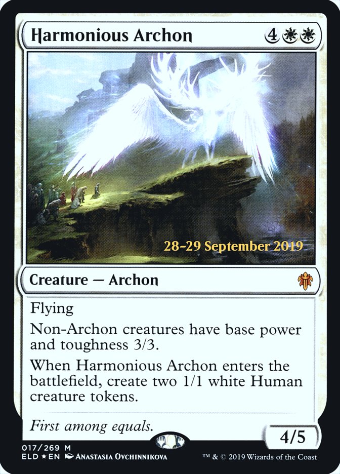 Harmonious Archon [Throne of Eldraine Prerelease Promos] | Silver Goblin