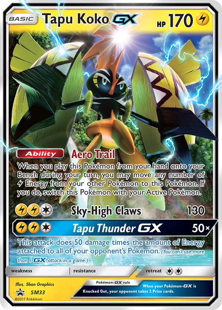 Tapu Koko GX (SM33) [Sun & Moon: Black Star Promos] | Silver Goblin