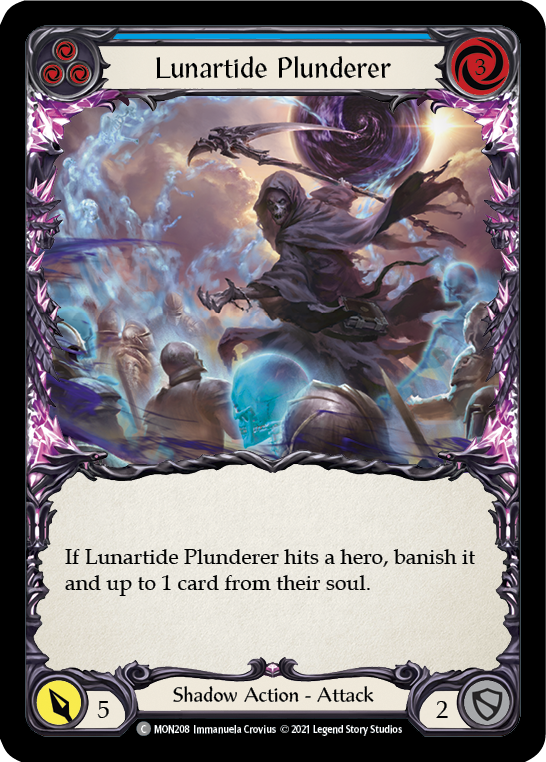 Lunartide Plunderer (Blue) [MON208-RF] (Monarch)  1st Edition Rainbow Foil | Silver Goblin