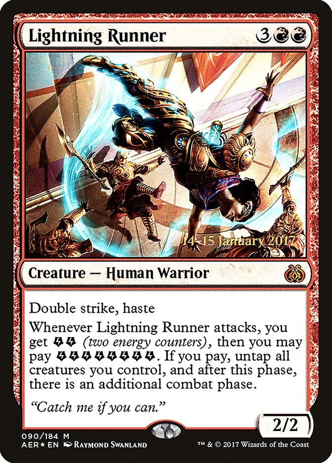 Lightning Runner [Aether Revolt Prerelease Promos] | Silver Goblin