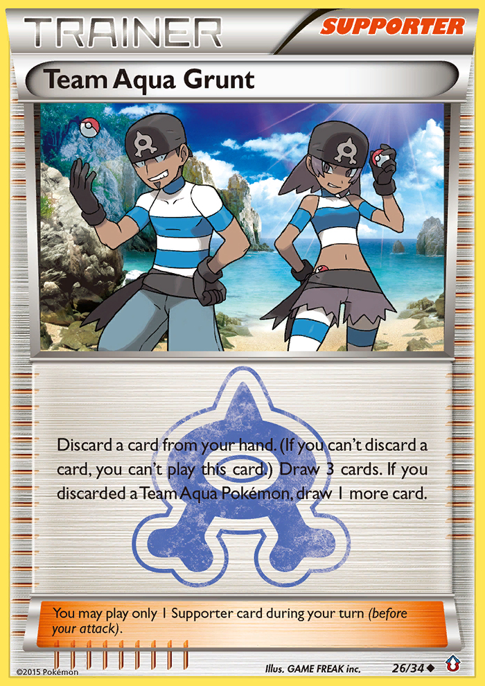 Team Aqua Grunt (26/34) [XY: Double Crisis] | Silver Goblin