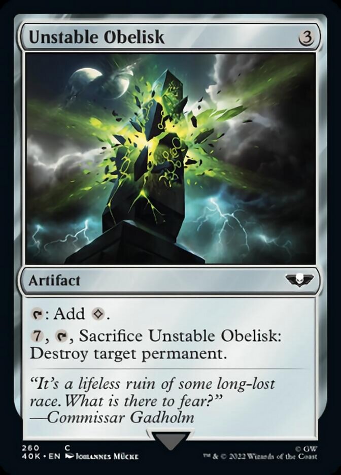 Unstable Obelisk (Surge Foil) [Warhammer 40,000] | Silver Goblin