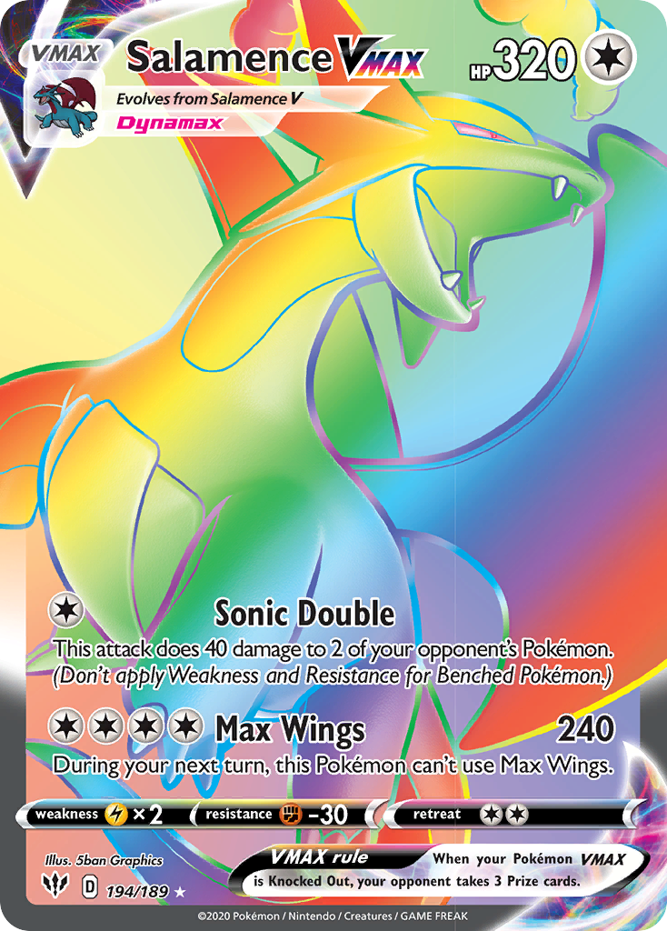 Salamence VMAX (194/189) [Sword & Shield: Darkness Ablaze] | Silver Goblin