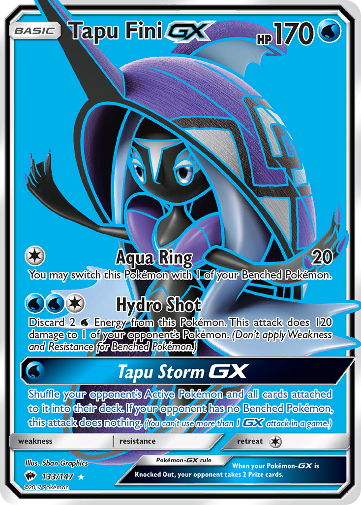 Tapu Fini GX (133/147) [Sun & Moon: Burning Shadows] | Silver Goblin