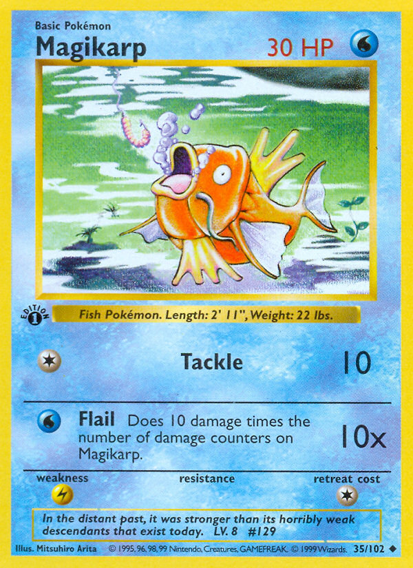 Magikarp (35/102) (Shadowless) [Base Set 1st Edition] | Silver Goblin