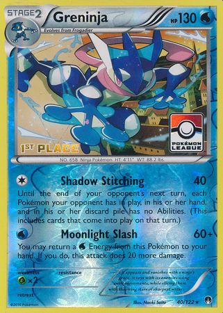 Greninja (40/122) (League Promo 1st Place) [XY: BREAKpoint] | Silver Goblin