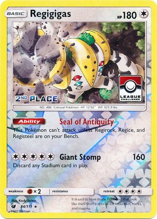 Regigigas (84/111) (League Promo 2nd Place) [Sun & Moon: Crimson Invasion] | Silver Goblin