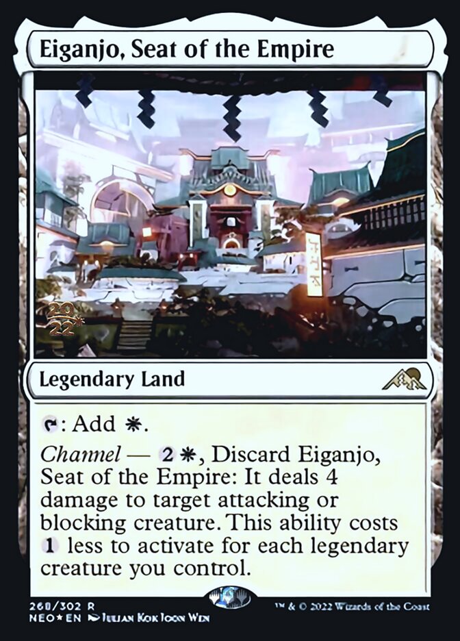 Eiganjo, Seat of the Empire [Kamigawa: Neon Dynasty Prerelease Promos] | Silver Goblin