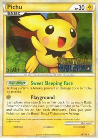 Pichu (28/123) (Staff Prerelease Promo) [Nintendo: Black Star Promos] | Silver Goblin