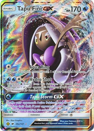 Tapu Fini GX (39/147) (Alternate card) (Jumbo Card) [Sun & Moon: Burning Shadows] | Silver Goblin