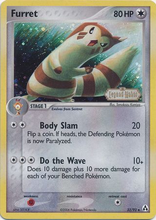 Furret (33/92) (Stamped) [EX: Legend Maker] | Silver Goblin