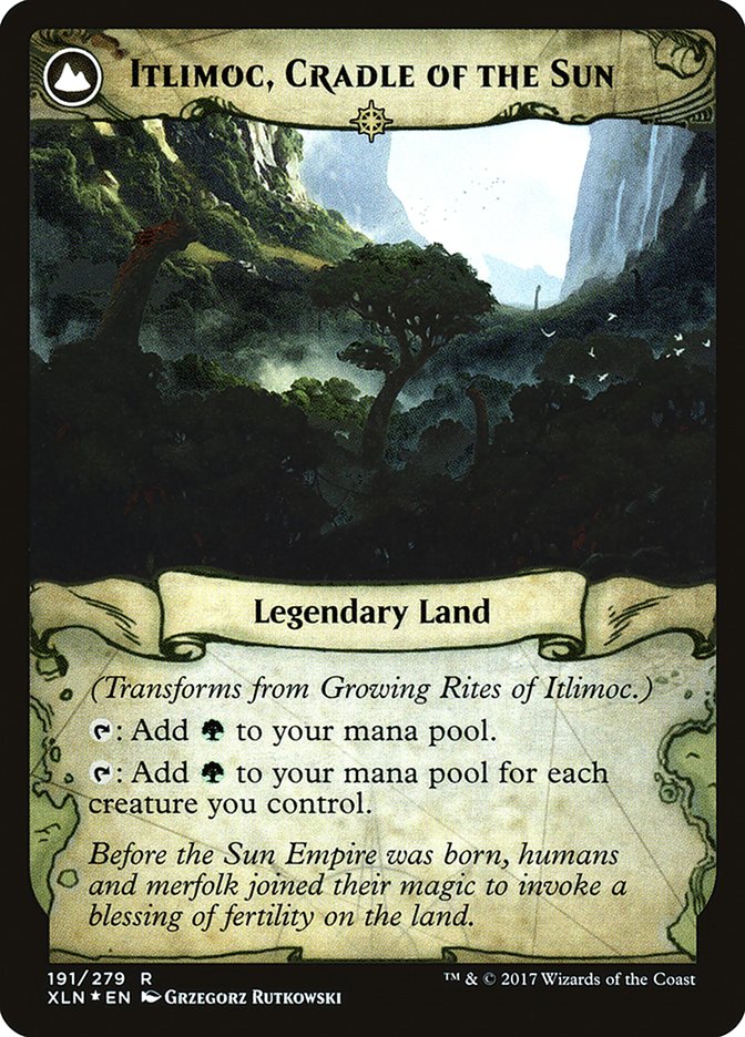 Growing Rites of Itlimoc // Itlimoc, Cradle of the Sun (191s) Foil - Ixalan Promos