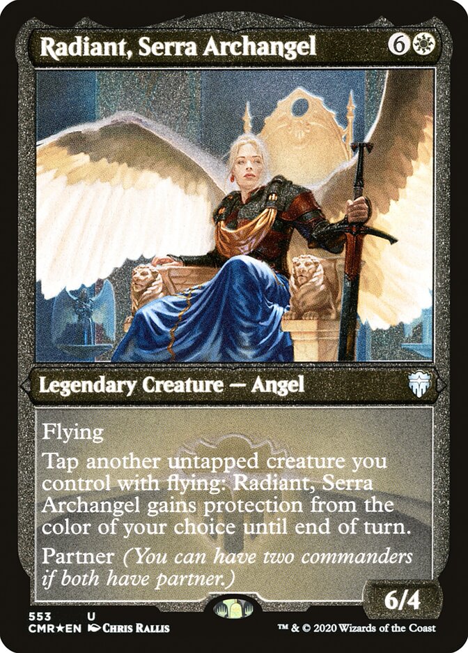 Radiant, Serra Archangel (Etched) [Commander Legends] | Silver Goblin