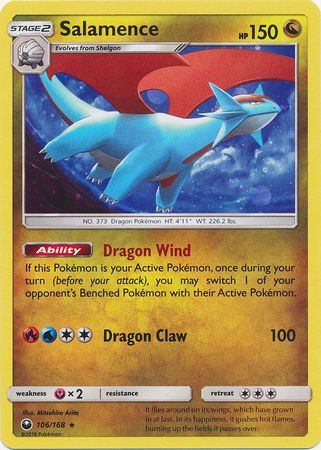 Salamence (106/168) (Cosmos Holo) [Sun & Moon: Celestial Storm] | Silver Goblin