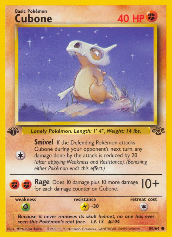 Cubone (50/64) [Jungle 1st Edition] | Silver Goblin