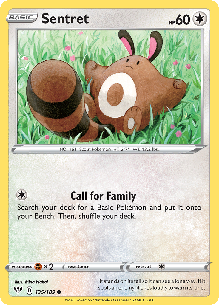 Sentret (135/189) [Sword & Shield: Darkness Ablaze] | Silver Goblin