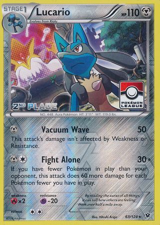 Lucario (63/124) (League Promo 2nd Place) [XY: Fates Collide] | Silver Goblin