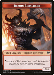Treasure // Demon Berserker Double-Sided Token [Kaldheim Tokens] | Silver Goblin