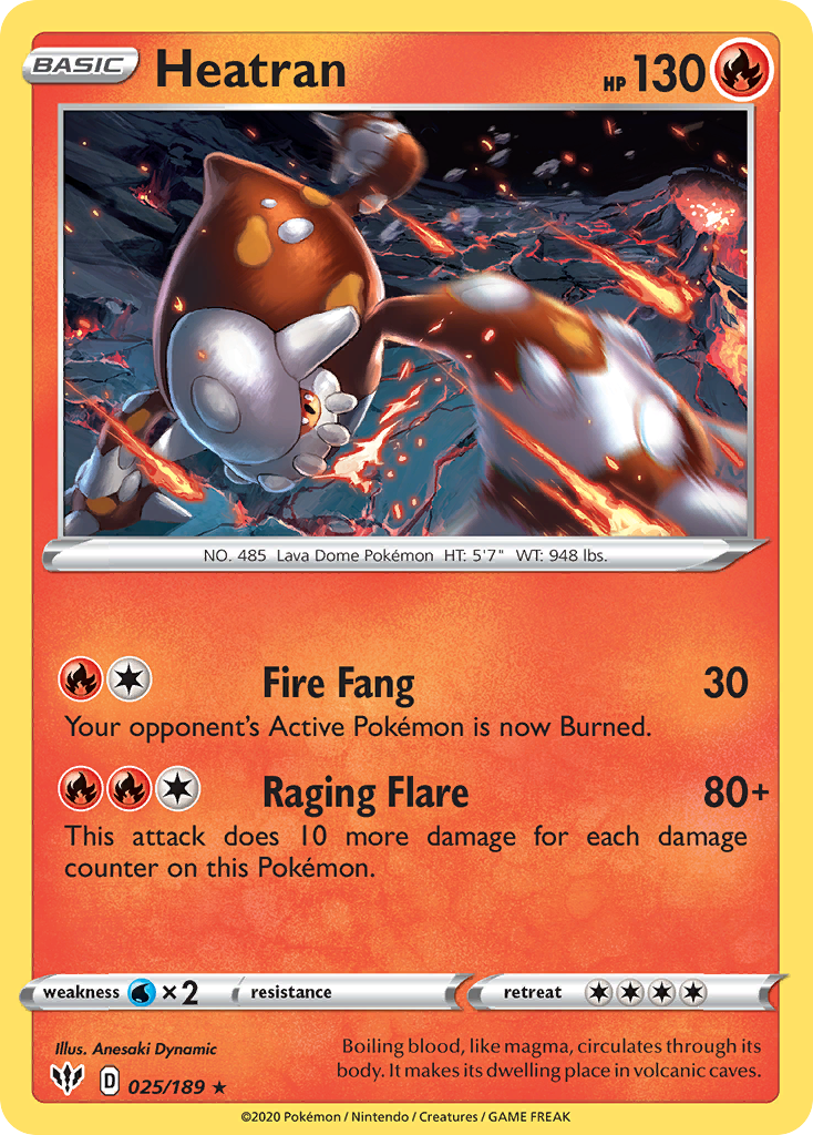 Heatran (025/189) [Sword & Shield: Darkness Ablaze] | Silver Goblin