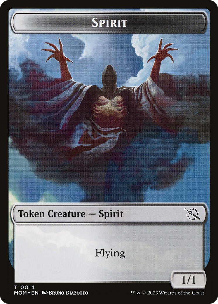 Monk // Spirit (14) Double-Sided Token [March of the Machine Tokens] | Silver Goblin