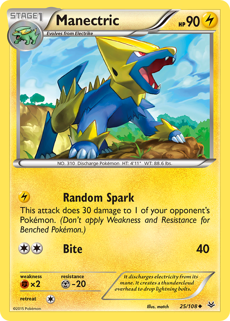 Manectric (25/108) [XY: Roaring Skies] | Silver Goblin