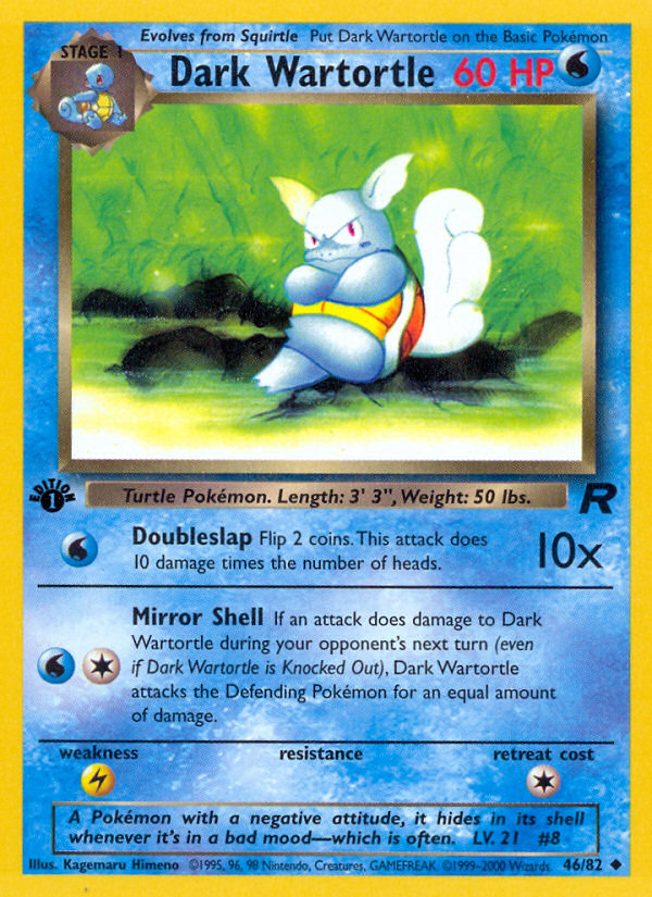 Dark Wartortle (46/82) [Team Rocket 1st Edition] | Silver Goblin