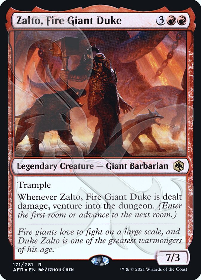 Zalto, Fire Giant Duke (Ampersand Promo) [Dungeons & Dragons: Adventures in the Forgotten Realms Promos] | Silver Goblin