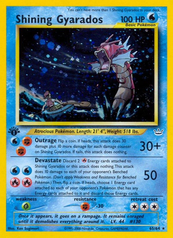 Shining Gyarados (65/64) [Neo Revelation 1st Edition] | Silver Goblin