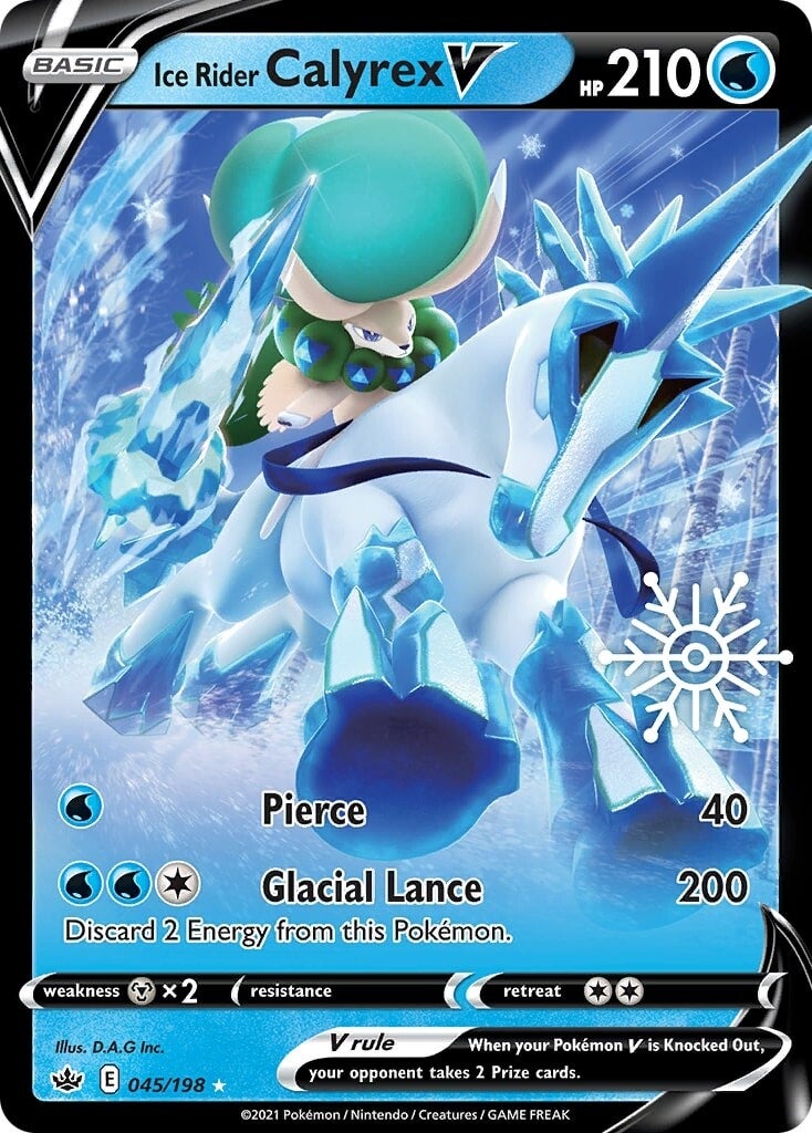 Ice Rider Calyrex V (045/198) (Holiday Calendar) [Sword & Shield: Chilling Reign] | Silver Goblin